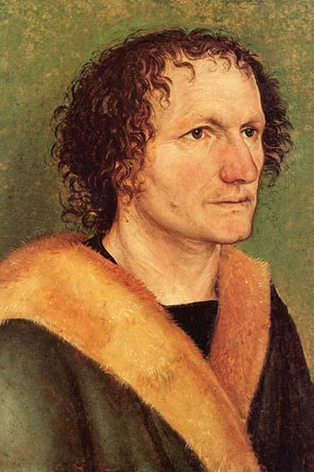 Man's Portrait with Fur Collar Fine Art Print by Albrecht Durer