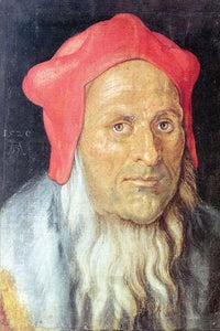 Portrait of a Bearded Man with Red Cap art print by Albrecht Durer.