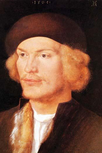 Portrait of a Young Man vintage art print by Albrecht Durer