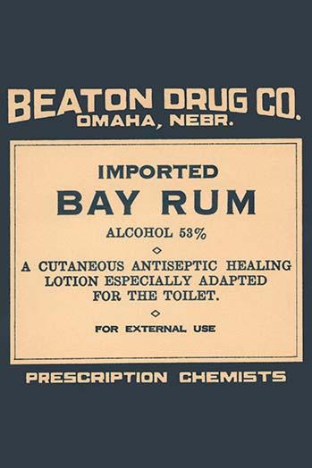 Vintage 1920's Pharmacy Bottle Label Poster Print showcasing quack cure history.