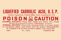 1920's Pharmacy Bottle Label Poster Print showcasing vintage quack cure art.