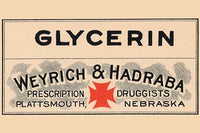 1920s Pharmacy Bottle Label Vintage Poster Print