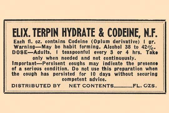 1920s Pharmacy Bottle Label Poster Print showcasing vintage medical advertising.