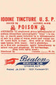 1920's pharmacy bottle label poster print showcasing vintage pharmaceutical advertising.