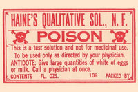 1920's Pharmacy Bottle Label Poster Print showcasing vintage quack cures.