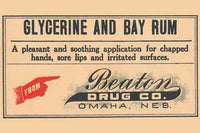 1920's Pharmacy Bottle Label Poster Print showcasing vintage design