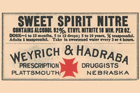 1920s Pharmacy Bottle Label Poster Print showcasing vintage quack cure design.