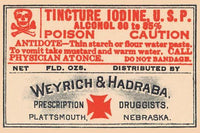 1920's Pharmacy Bottle Label Poster Print - Vintage Art