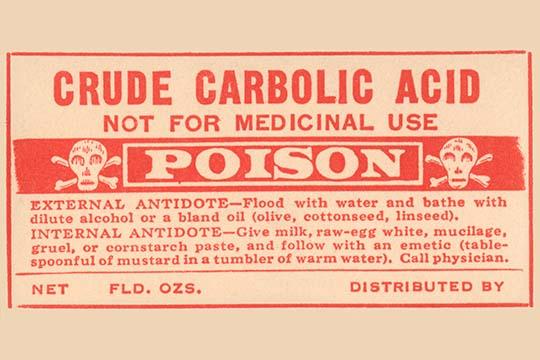 1920's Pharmacy Bottle Label Poster Print featuring vintage design