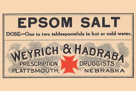 1920s Pharmacy Bottle Label Poster Print showcasing vintage quack cure art