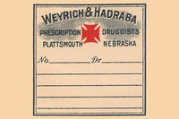 1920's vintage pharmacy bottle label poster print