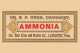 Vintage Ammonia Powder Pharmacy Label Poster Print from Dr. E.B. Herr Druggists.