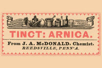 Vintage Pharmacy Label for Arnica Tincture Poster Print