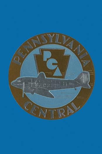 PCA Pennsylvania Central luggage label poster print showcasing vintage travel design.