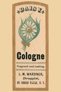 Fragrant Men's Cologne Bottle Label Poster Print