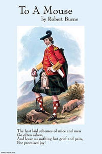 To a Mouse poster print by Robert Burns, Celtic Ulric Clan illustration