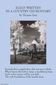 Elegy Written in a Country Churchyard poster print by Thomas Gray featuring an Alabama cemetery in infrared.