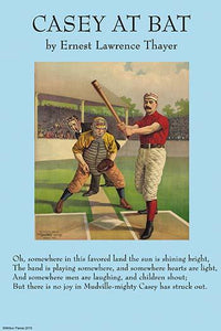 Casey at the Bat poster print by Ernest Lawrence Thayer - classic baseball poem art