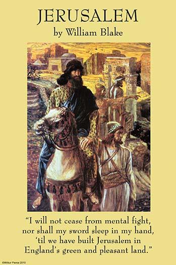 Nehemiah Sees the Rubble in Jerusalem poster print by William Blake