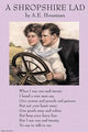 A Shropshire Lad poster print by A.E. Housman, featuring classic poetry.
