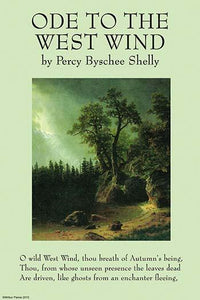 Ode to the West Wind poster print by Percy Bysshe Shelley, featuring vibrant colors and artistic design.