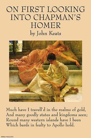 Favorite Poet Poster Print by John Keats, illustrated by Alma Tadema.