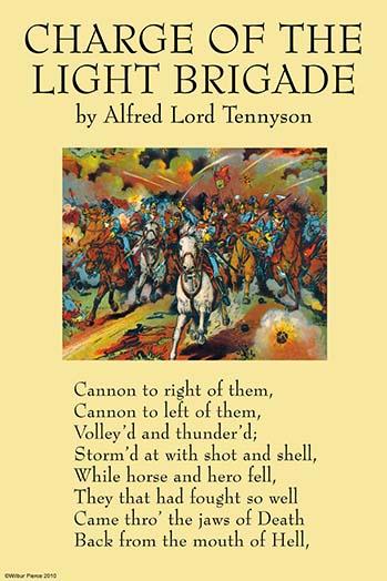 The Charge of the Light Brigade poem poster print by Alfred Lord Tennyson