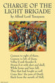 The Charge of the Light Brigade poem poster print by Alfred Lord Tennyson
