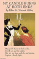 Edna St. Vincent Millay Poem Poster Print - My Candle