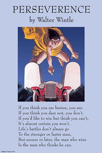 Motivational Think Poster Print by Walter Wintle - Vintage Art Reproduction