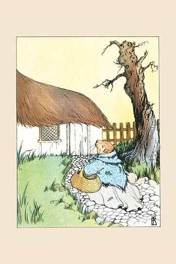 Diggery requests food for the poor - children's illustration poster print by Frances Beem