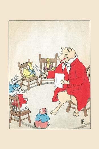 The Unselfish Pig Teaching Kindergarten Poster Print by Frances Beem