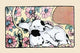 Illustration of two fox terriers napping on a chair by Julia Dyar Hardy.