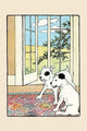 Snip and Snap children's illustration poster print by Julia Dyar Hardy featuring two playful dogs.