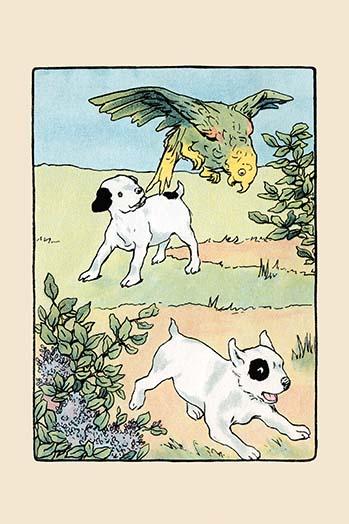 Snip and Snap with Polly Parrot children's poster print by Julia Dyar Hardy.