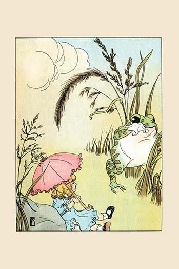 The Freckled Frog and Mary the Doll poster print by Frances Beem