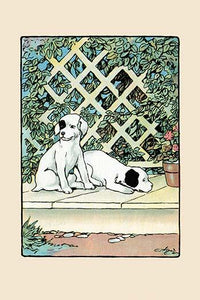 Two fox terriers illustration poster print by Julia Dyar Hardy