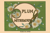 Plum Flowers Over Branches Poster Print featuring delicate floral artwork.