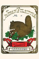 Rabbit with Acorns & Leaves Poster Print showcasing a serene rabbit surrounded by foliage.