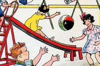 Children Playing in the Playground Poster Print by Julia Letheld Hahn