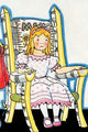 Goldilocks Tries Mama Bear's Chair Poster Print by Julia Letheld Hahn