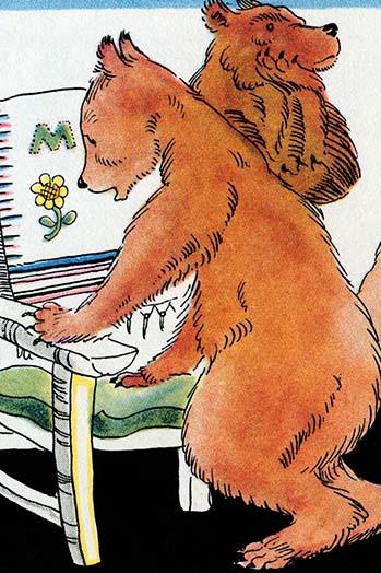 The Bears Discover That Someone Sat in Their Chairs Poster Print by Julia Letheld Hahn