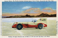 Mormon Meteor Race Car Poster Print commemorating A.B. Jenkins and speed records.