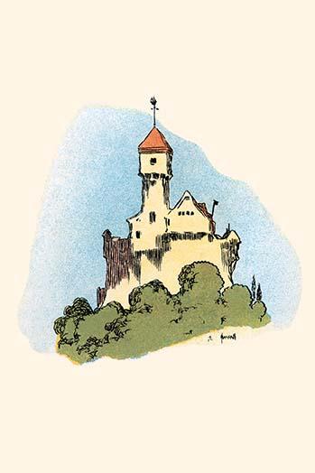 Sleeping Beauty's Home Vintage Art Print by John Hassall