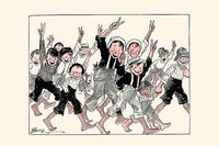 Children's victory salute cartoon print by Clare Briggs