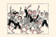 Children's victory salute cartoon print by Clare Briggs