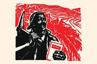 Chinese Communism Poster Print from the Mao era promoting solidarity.