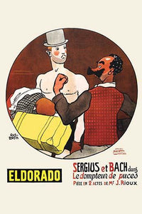 French theatrical poster featuring a pugilist, vintage artwork.