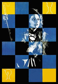 Modern Art of a Woman in the Chess Board Poster Print by Jason Pierce