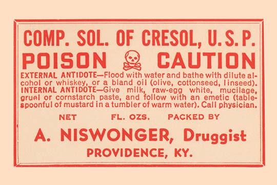 Vintage 1920's Pharmacy Bottle Label Poster Print